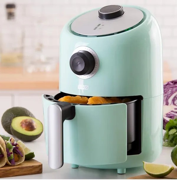 Dash Compact Air Fryer with Manual Knob and Easy Use